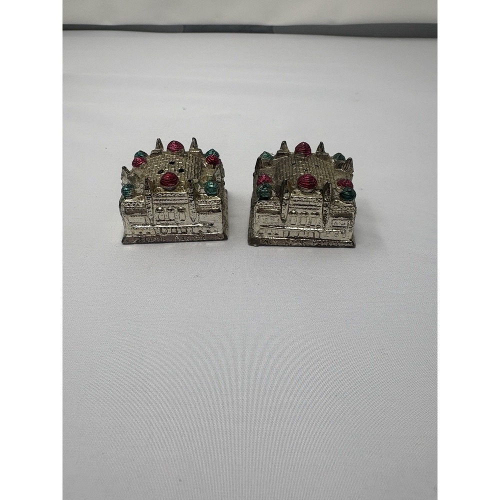 Vintage Jeweled Mitchell Corn Palace South Dakota Souvenir Salt & Pepper Shakers